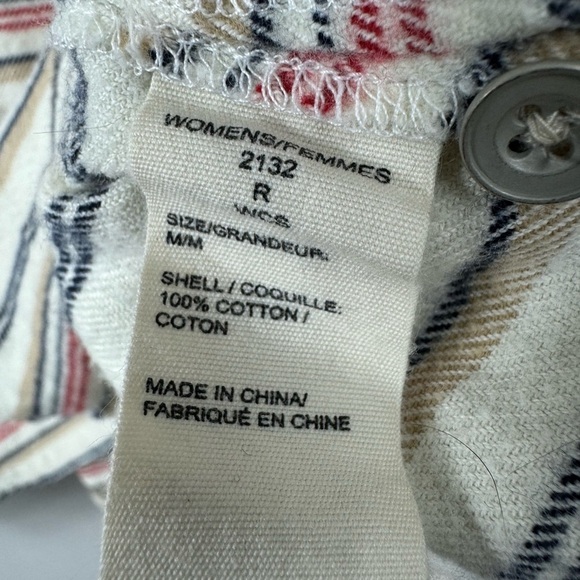 Woolrich Size Medium Striped Flannel Popover Shirt Poncho Style Dolman Sleeve - Picture 7 of 9